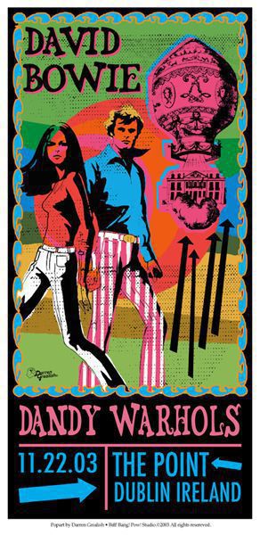Concert poster from David Bowie - Point Theatre, Dublin, Ireland - Nov 22, 2003