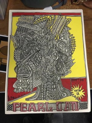 Concert poster from Pearl Jam - Hampton Coliseum, Hampton, VA, USA - Apr 18, 2016