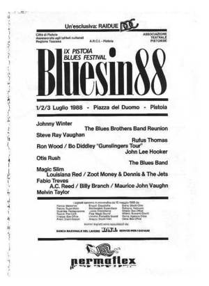 Concert poster from The Blues Brothers Band - Piazza Duomo, Pistoia, Italy - Jul 1, 1988