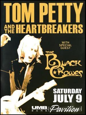 Concert poster from Tom Petty and The Heartbreakers - UMB Amphitheater, Maryland Heights, MO, USA - Jul 9, 2005