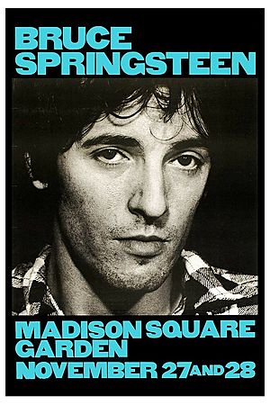 Concert poster from Bruce Springsteen - Madison Square Garden, New York, NY, USA - Nov 27, 1980
