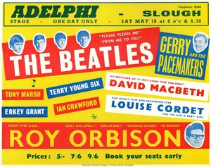 Concert poster from Roy Orbison - Adelphi Cinema, Slough, England - May 18, 1963