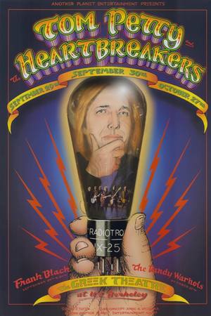 Concert poster from Tom Petty and The Heartbreakers - Greek Theatre, Berkeley, CA, USA - Oct 27, 2006