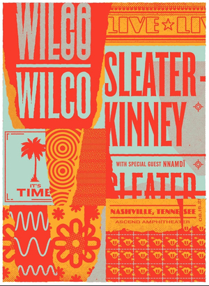 Concert poster from Wilco - Ascend Amphitheater, Nashville, TN, USA - Aug 15, 2021