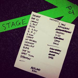 Setlist photo from Pearl Jam - Western Springs Stadium, Auckland, New Zealand - Jan 17, 2014