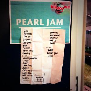 Setlist photo from Pearl Jam - Flemington Racecourse, Melbourne, Australia - Jan 24, 2014
