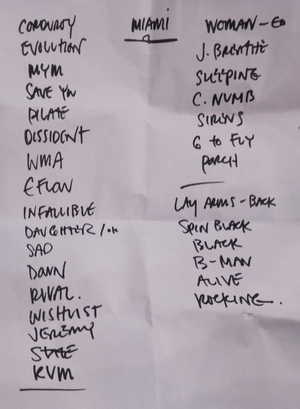 Setlist photo from Pearl Jam - American Airlines Arena, Miami, FL, USA - 9. Apr 2016